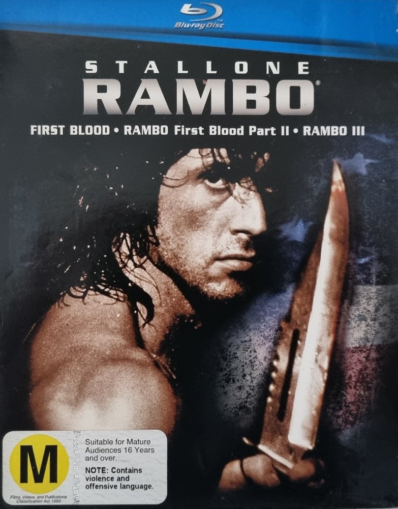 Rambo Trilogy Movies 1 - 3 - 1982 (Blu Ray)