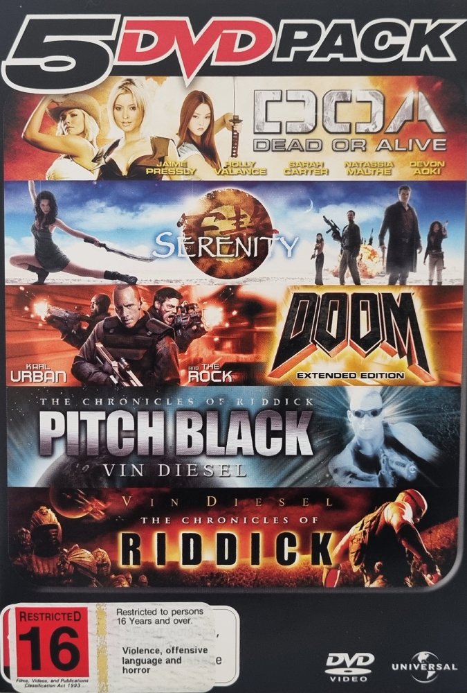DOA / Serenity / Doom / Pitch Black / Chronicles Riddick - 2006 (DVD)
