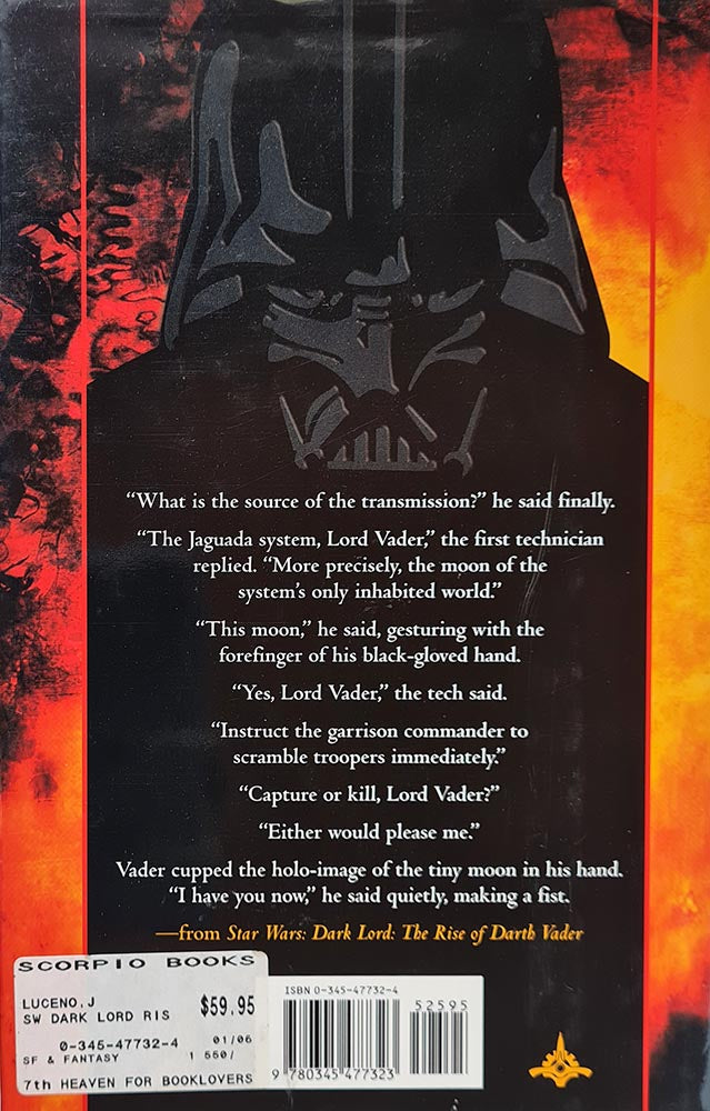 Star Wars: Dark Lord The Rise of Darth Vader - Hardcover