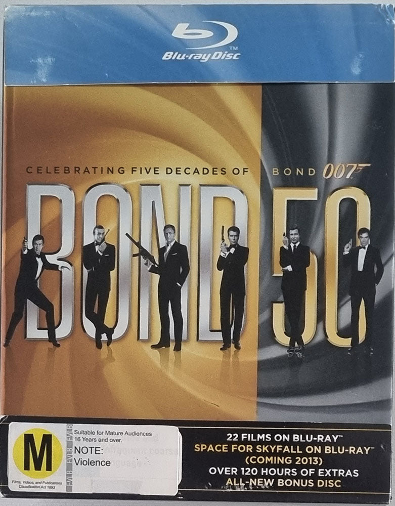 Bond 50 - Celebrating Five Decades of Bond 007 (Blu Ray) 23 Films - 1962