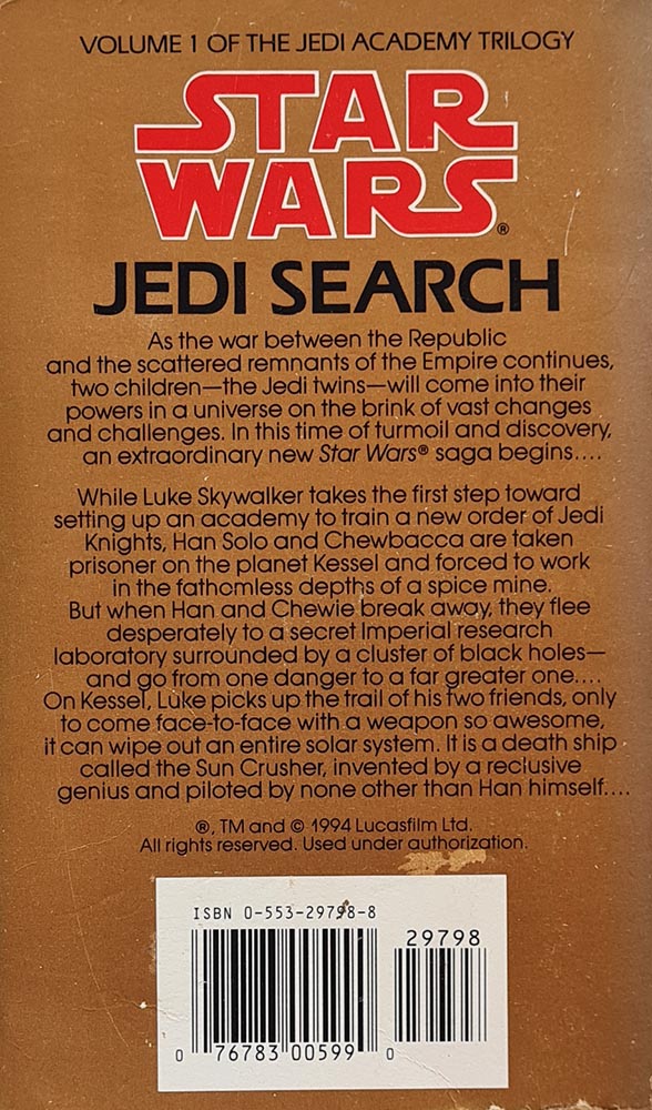 Star Wars: Jedi Search - Volume 1 of the Jedi Academy Trilogy