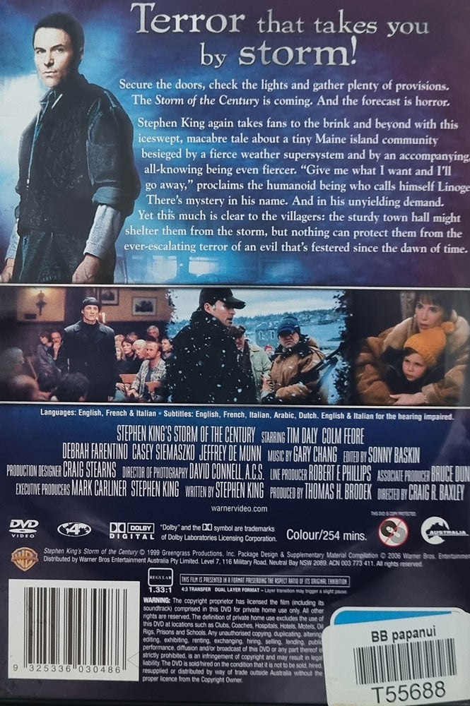 Stephen King's Storm of the Century - 1999 (DVD) EX RENTAL