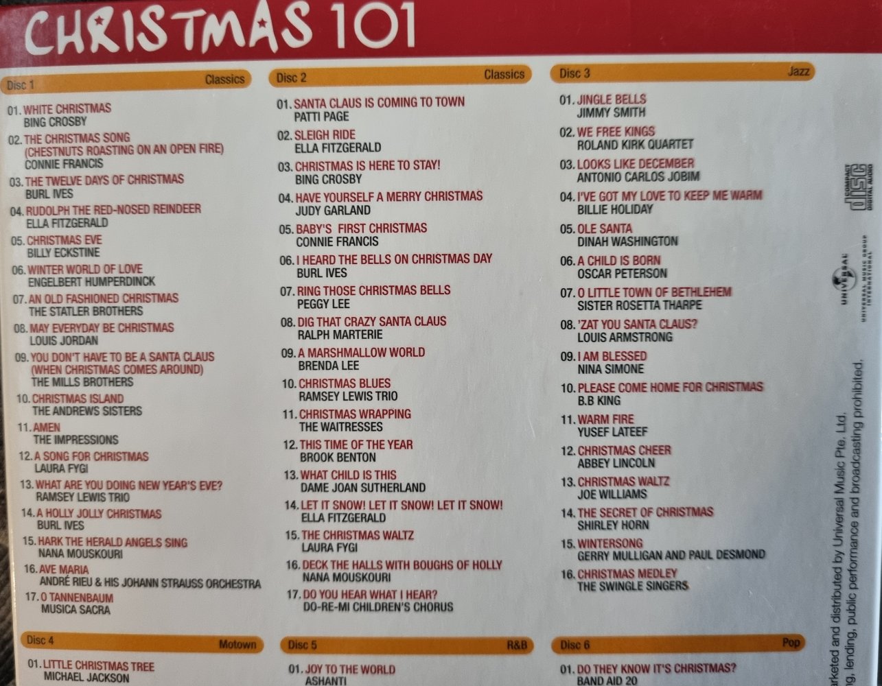 Various Artists - Christmas 101 (6 CD)