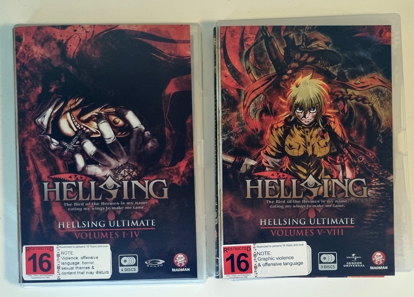 Hellsing Ultimate: Volumes 1-8- 2006 (DVD)