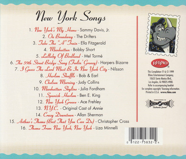 Various : New York Songs (CD, Comp, RM)