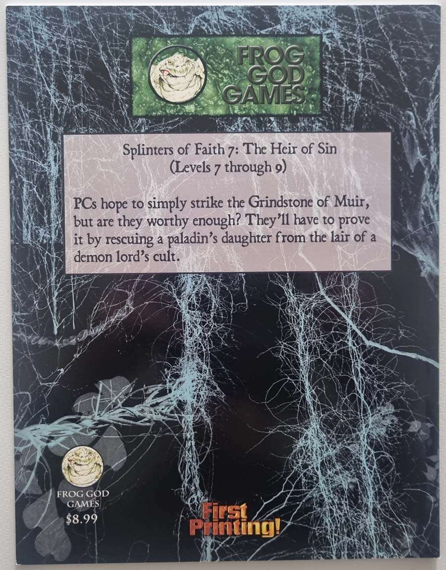 The Heir of Sin: Splinters of Faith Pathfinder Module SF 7