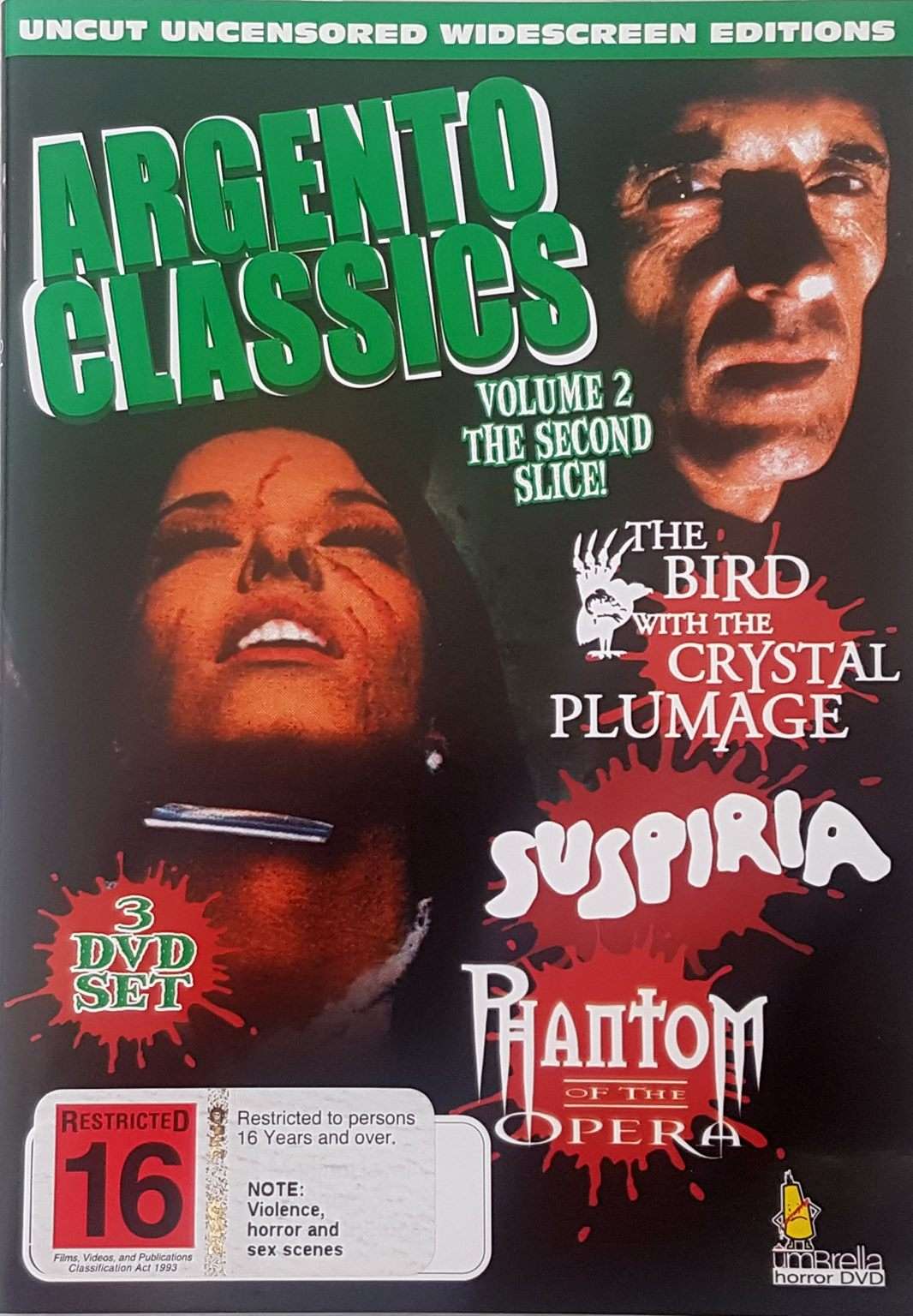 Argento: The Bird with the Crystal Plumage / Suspiria / Phantom of the Opera
