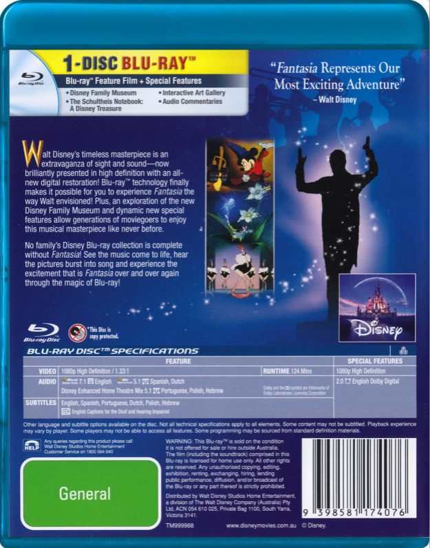 Fantasia Blu Ray