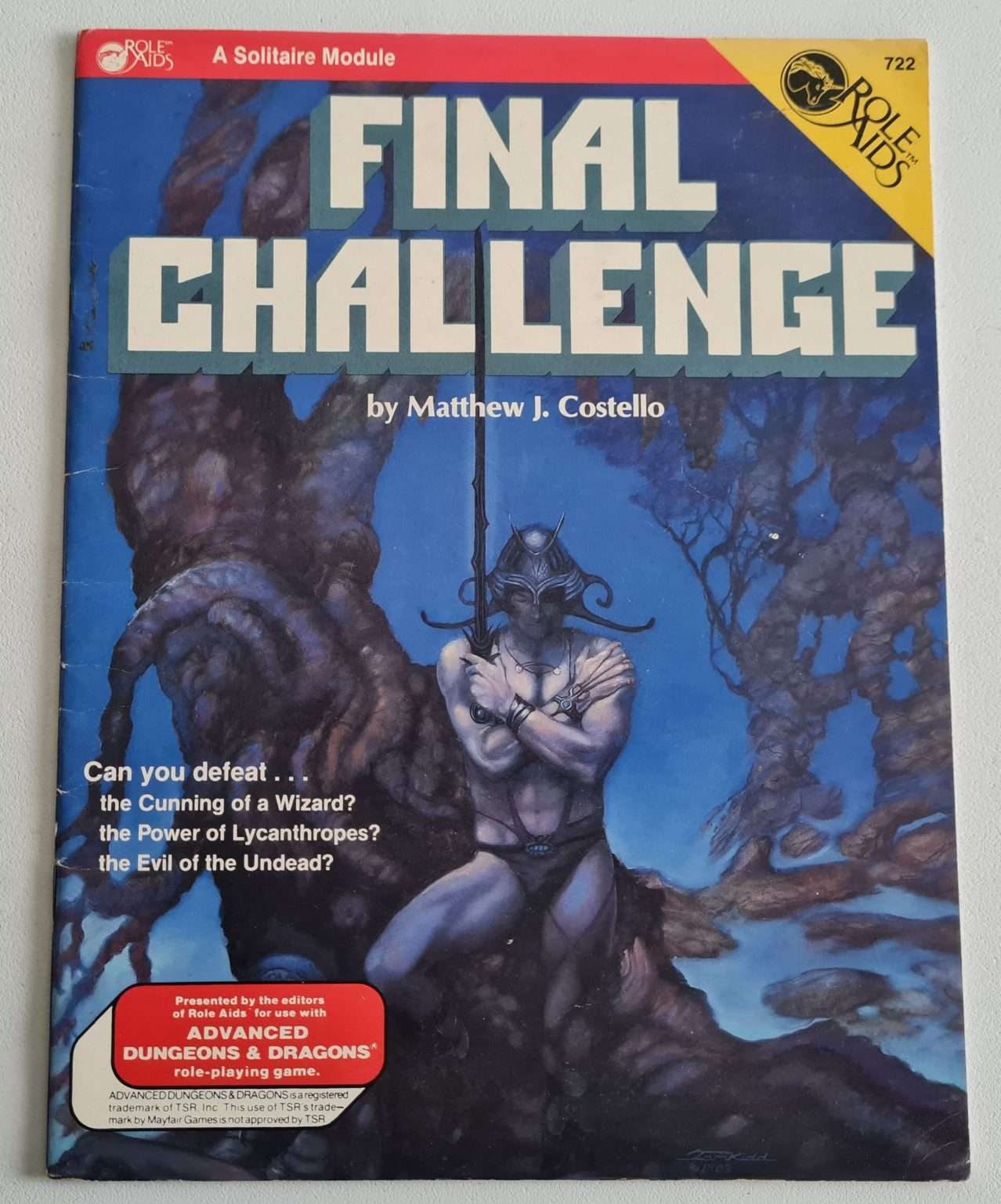 Final Challenge - A Solitaire Module Role Aids 722 Advanced Dungeons & Dragons