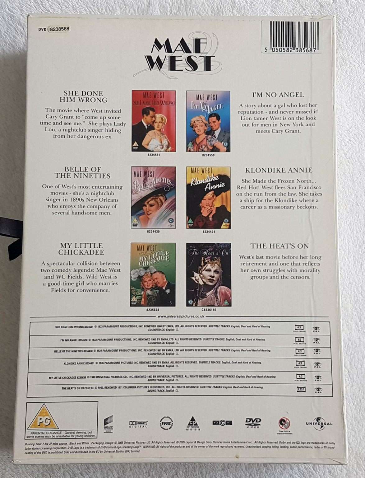 Mae West: Screen Goddess Collection 6 Movie Box Set
