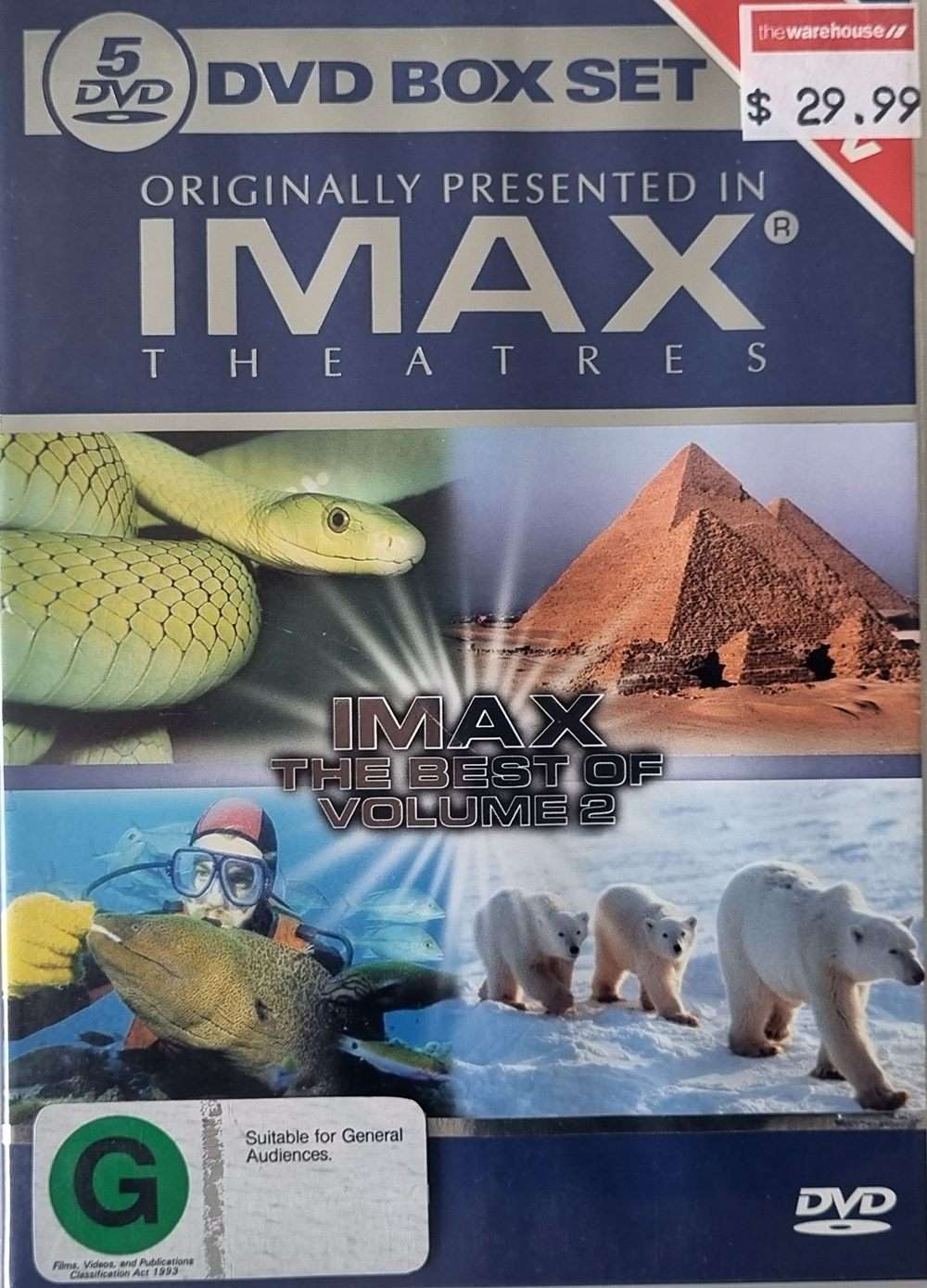Originally presented in IMAX Theatres Vol. 2 5 Disc Set