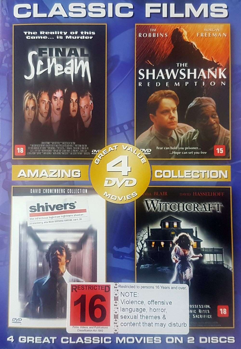 Shivers / Witchcraft / Final Scream / Shawshank Redemption Region 2