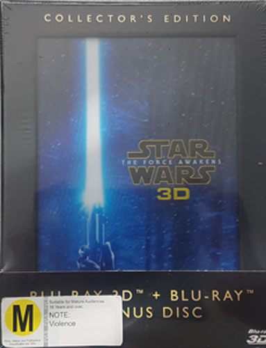 Star Wars: the Force Awakens 3D Blu Ray + Blu Ray Collector's Edition