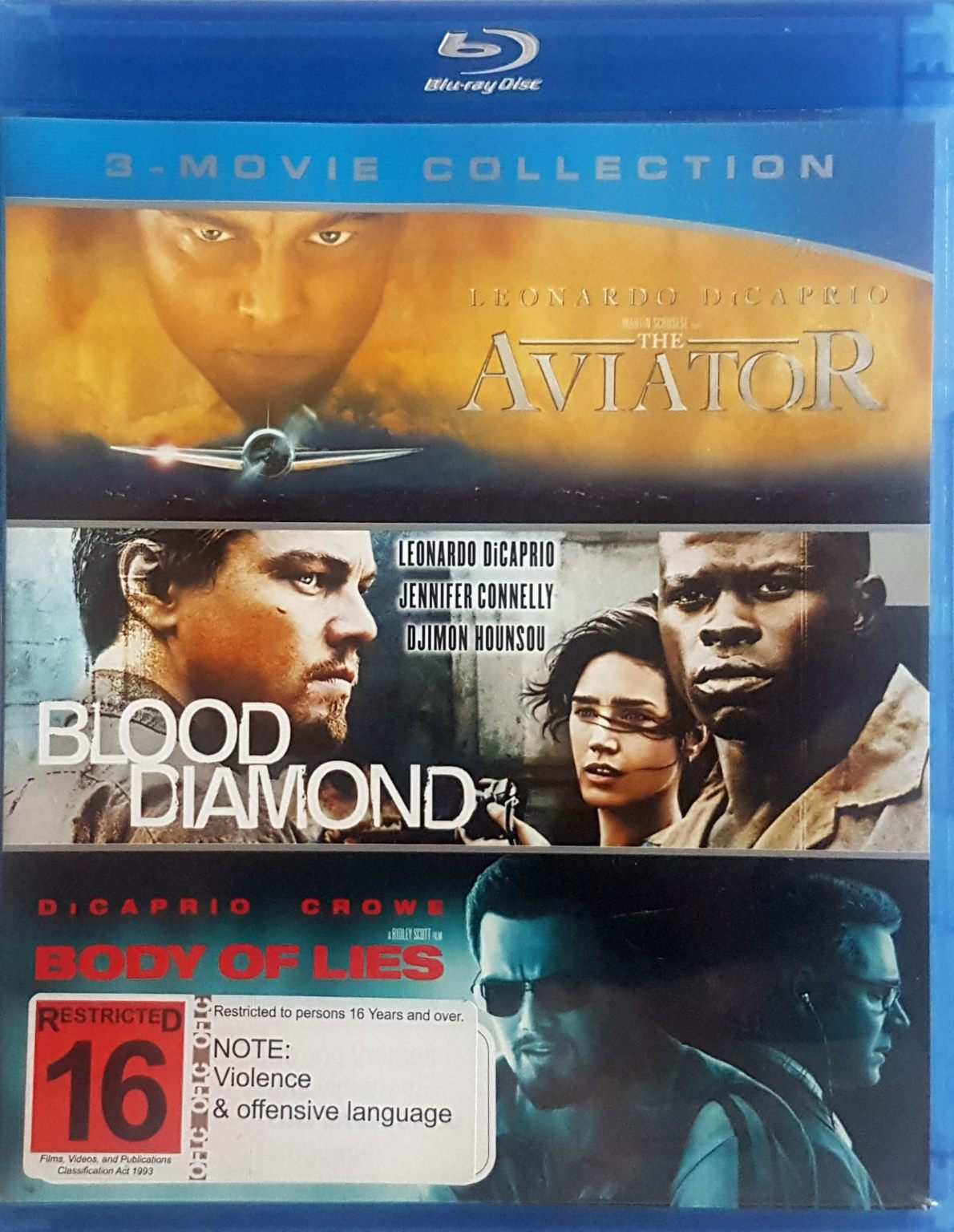 The Aviator / Blood Diamond / Body of Lies Blu Ray