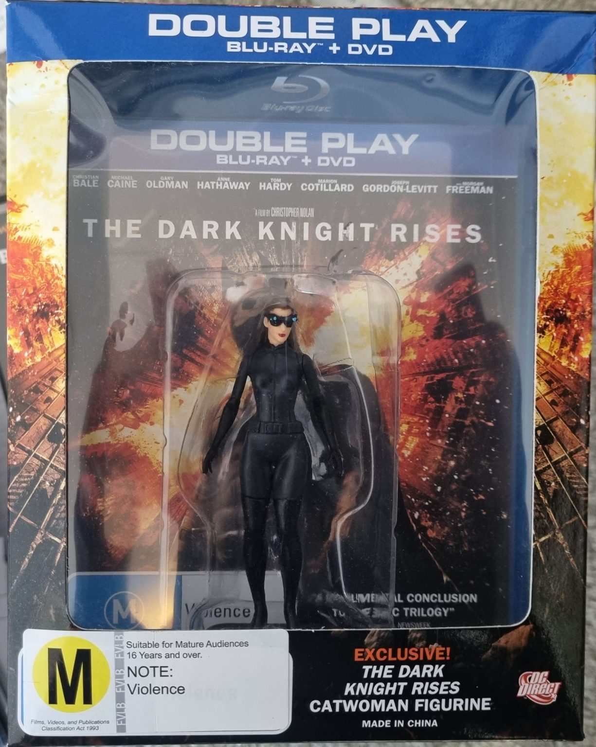 The Dark Knight Rises with Cat Woman figurine Blu-ray/DVD