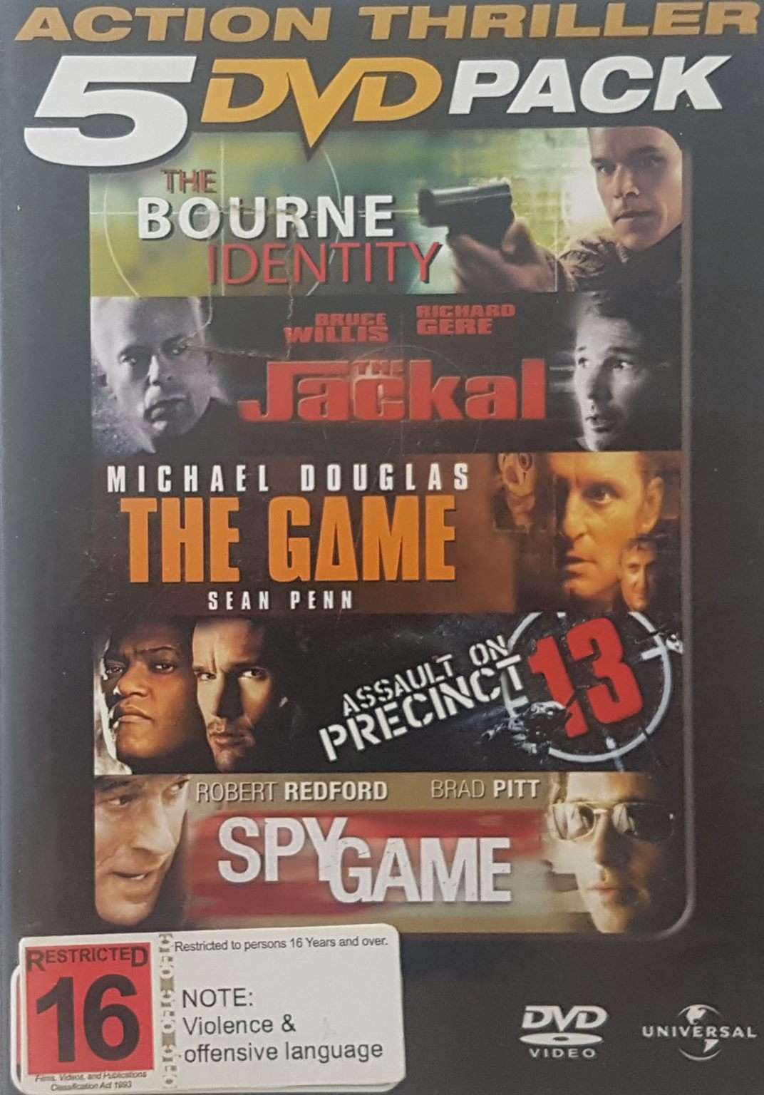 The Bourne Identity / The Jackal / The Game / Assault on Precinct 13 / Spy Game