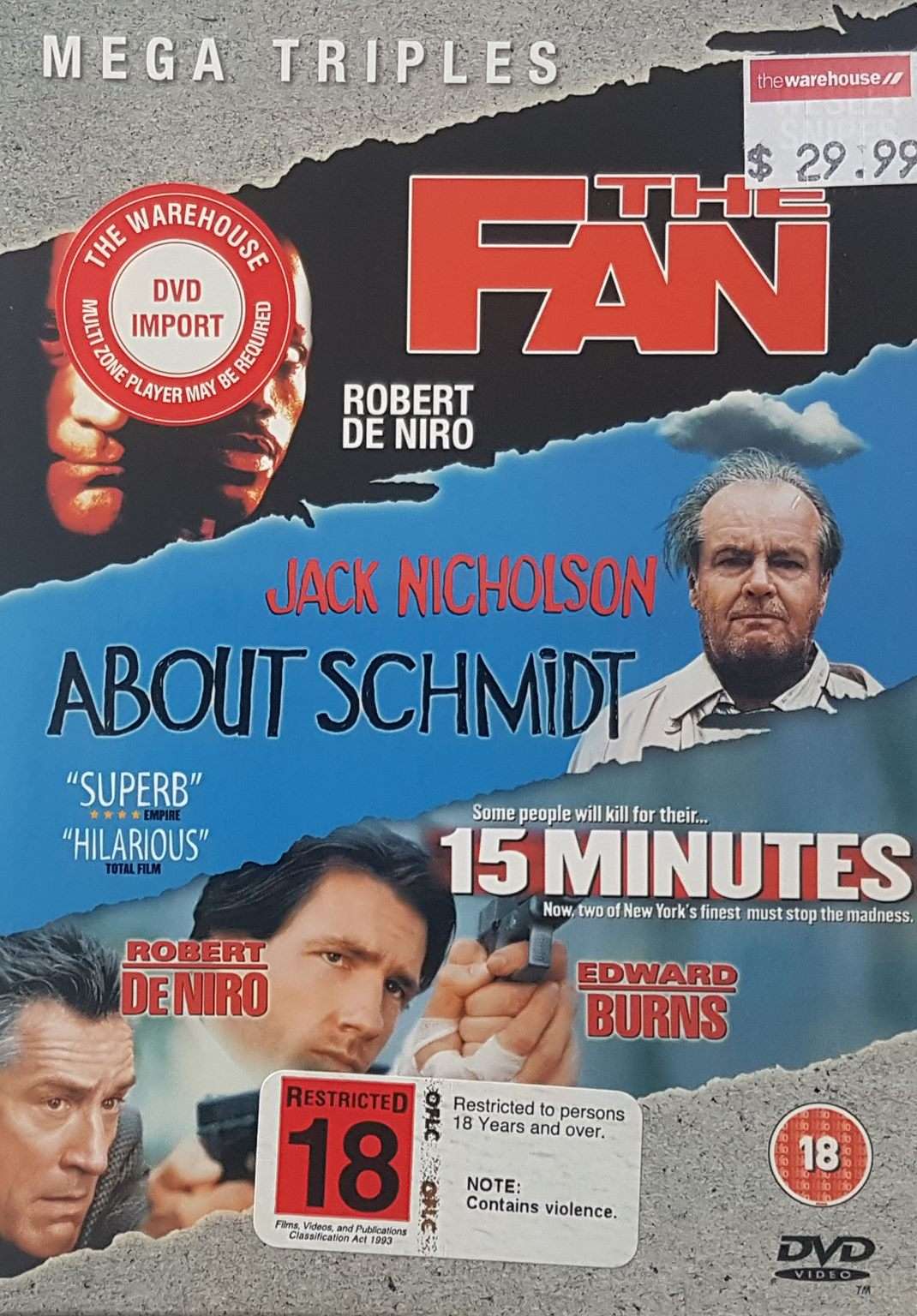 The Fan / About Schmidt / 15 Minutes Region 2