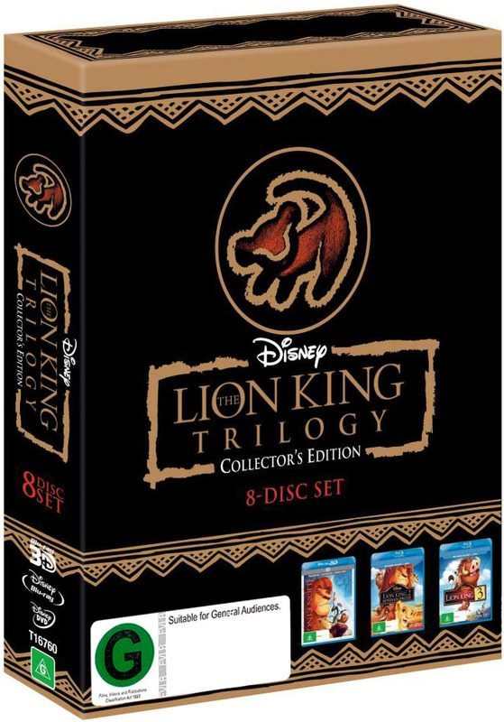 The Lion King Trilogy (Blu Ray) 8 Disc set includes 3D version of the Lion King Default Title