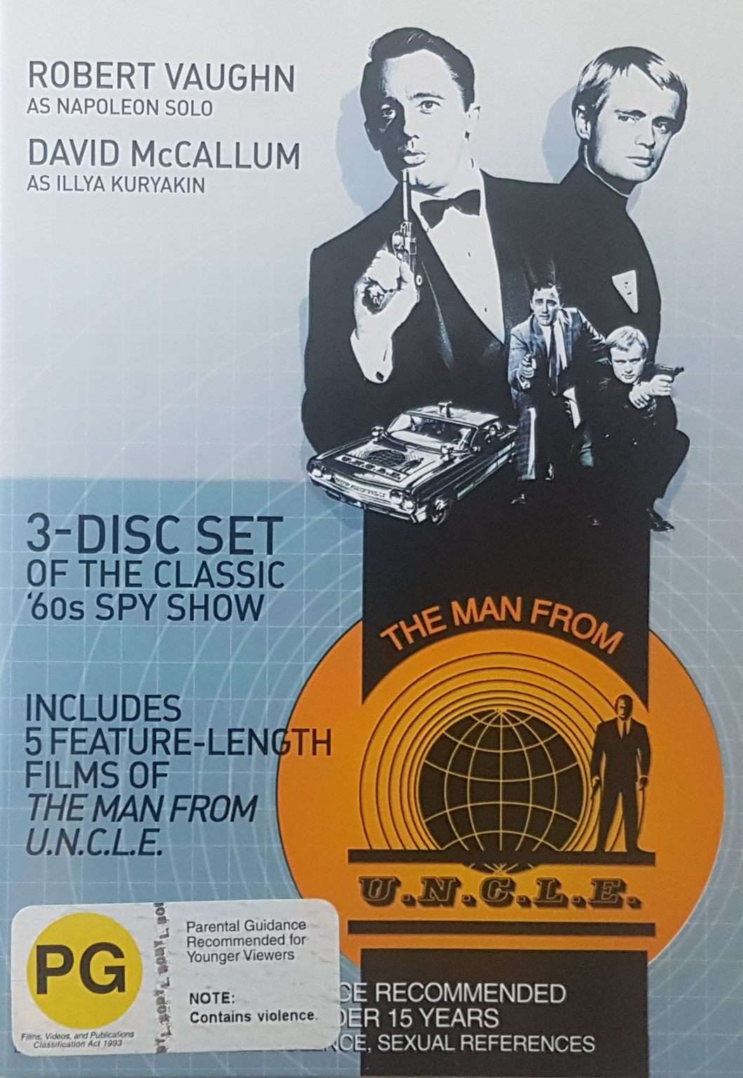 The Man from U.N.C.L.E. 5 Feature Length Films 3 Disc Set