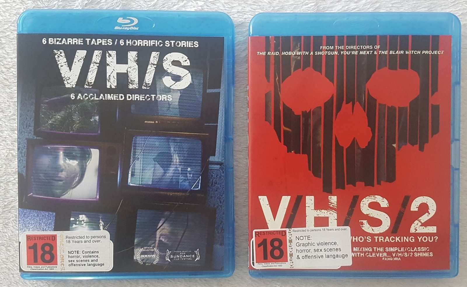 V/H/S 1 & 2 Blu Ray