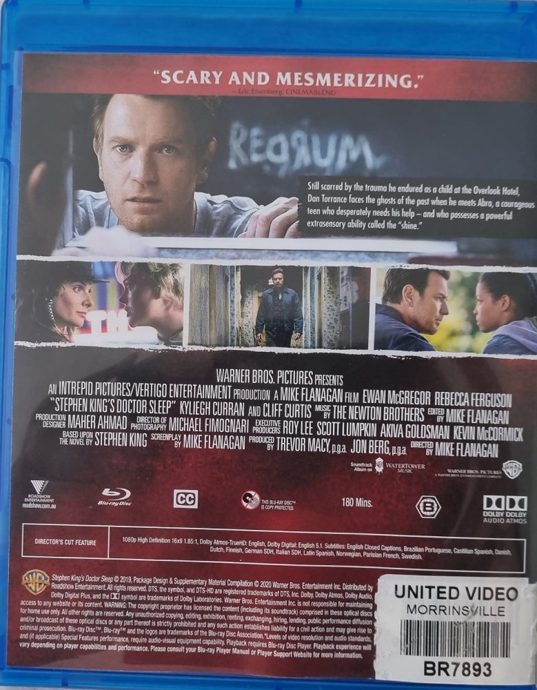 Doctor Sleep (Blu Ray) EX RENTAL - 2019 - Vinyl Kitchen