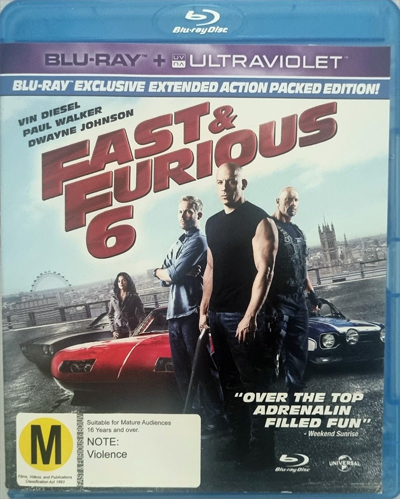 Fast & Furious 6 - 2013 (Blu Ray) - Vinyl Kitchen