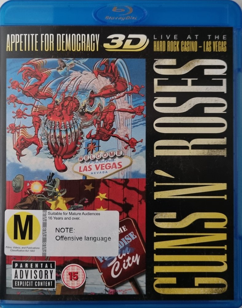 Guns n' Roses - Appetite for Democracy 3D - 2014 (Blu Ray) - Vinyl Kitchen