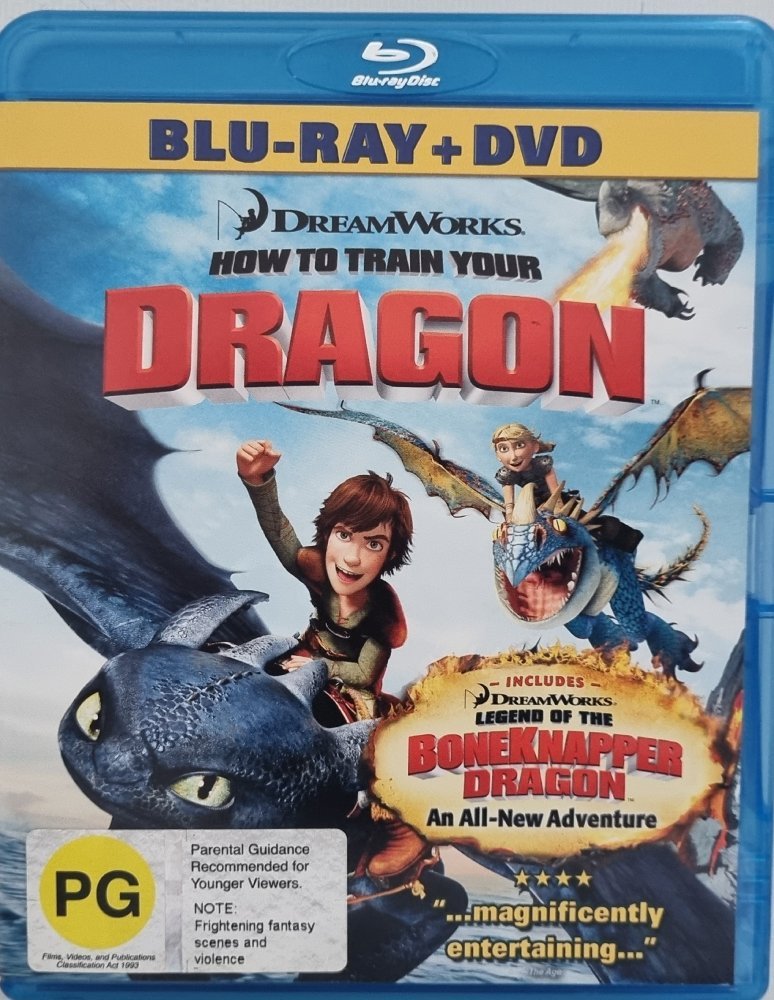How to Train Your Dragon (Blu Ray) + DVD - 2010 - Vinyl Kitchen