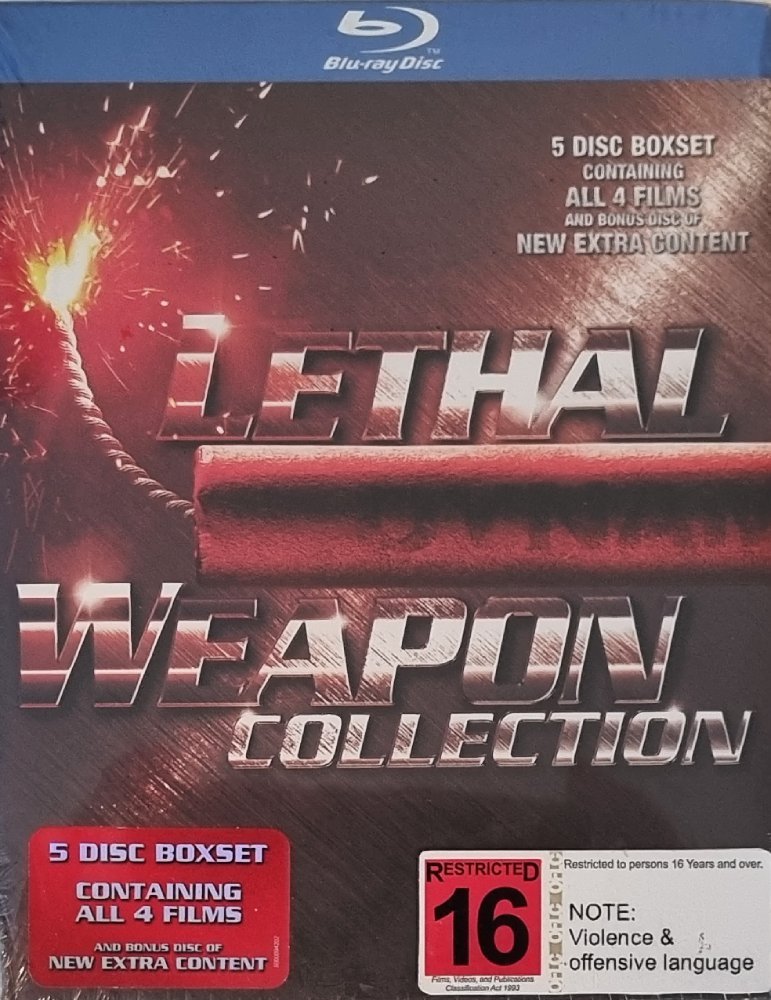 Lethal Weapon Collection 1, 2, 3, 4 (Blu Ray) Brand New - 1987 - Vinyl Kitchen