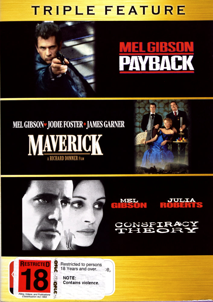 Payback / Maverick / Conspiracy Theory - 1997 (DVD)