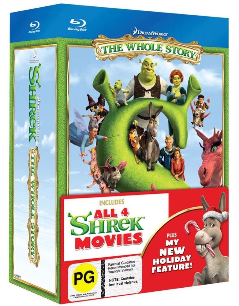 Shrek The Whole Story - Movies 1 - 4 - 2001 (Blu Ray) Brand New - Vinyl Kitchen
