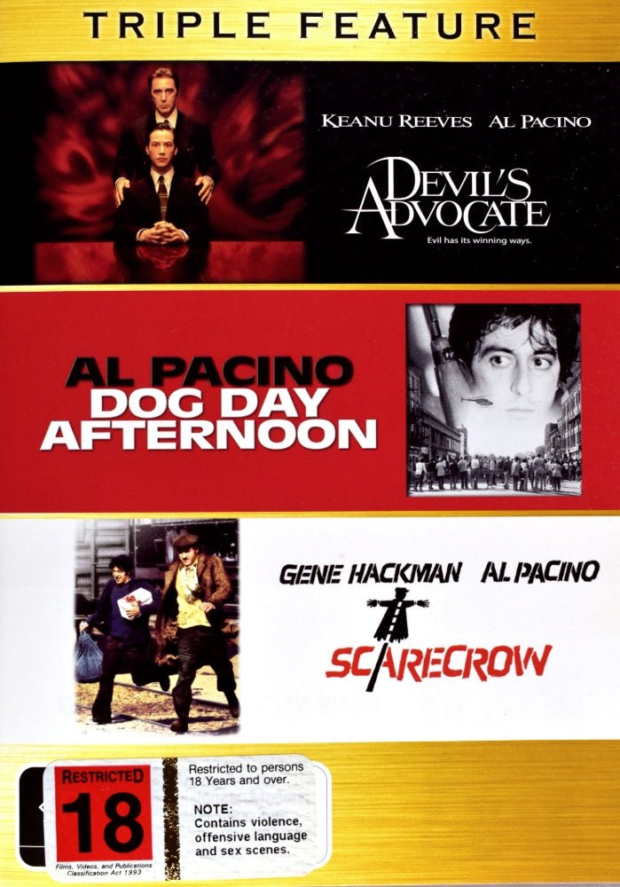 The Devil’s Advocate / Dog Day Afternoon / Scarecrow - 1973 (DVD) - Vinyl Kitchen