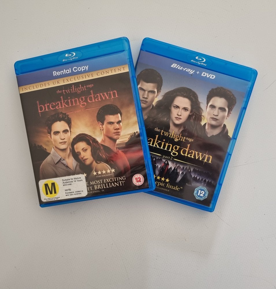 Twilight - Breaking Dawn Part 1 & 2 - 2011 (Blu Ray) - Vinyl Kitchen