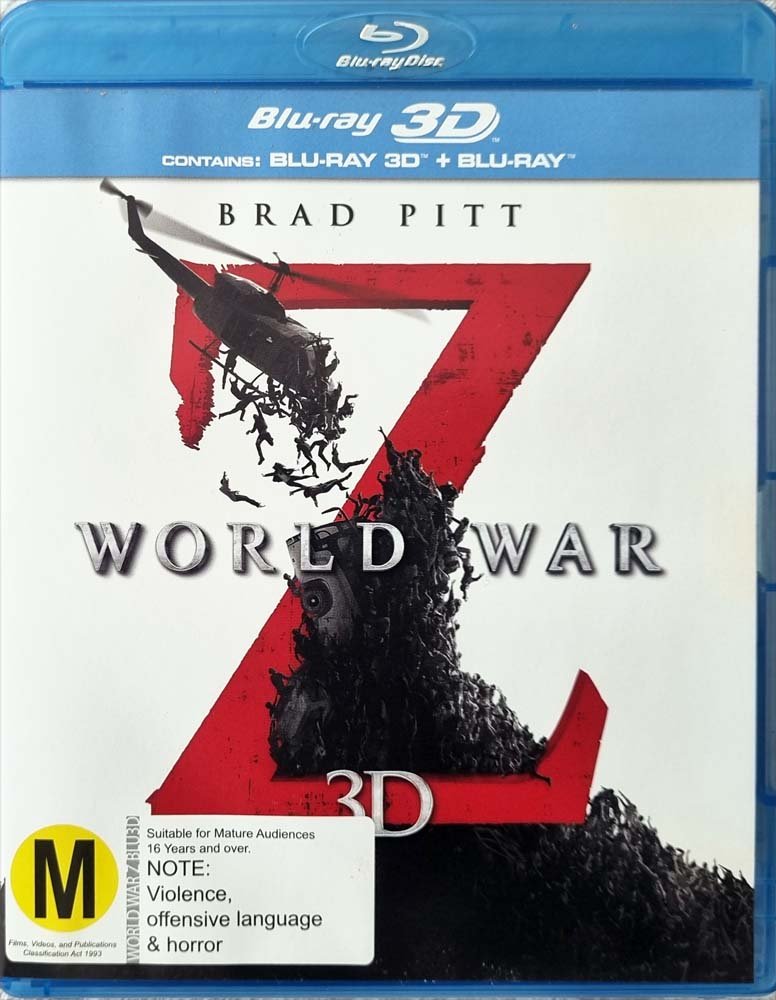 World War Z - 3D + 2D - 2013 (Blu Ray) - Vinyl Kitchen
