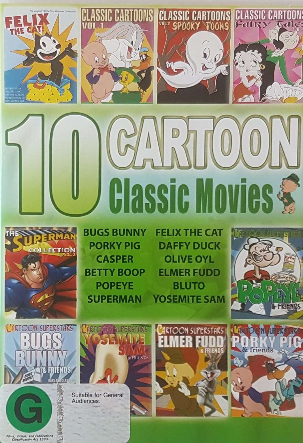10 Cartoon Classic Movies (4 Disc Set) - Vinyl Kitchen