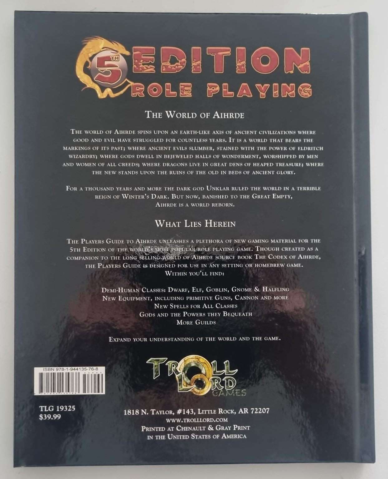 5th Edition Role Playing - Players Guide to Aihrde (5e) Default Title