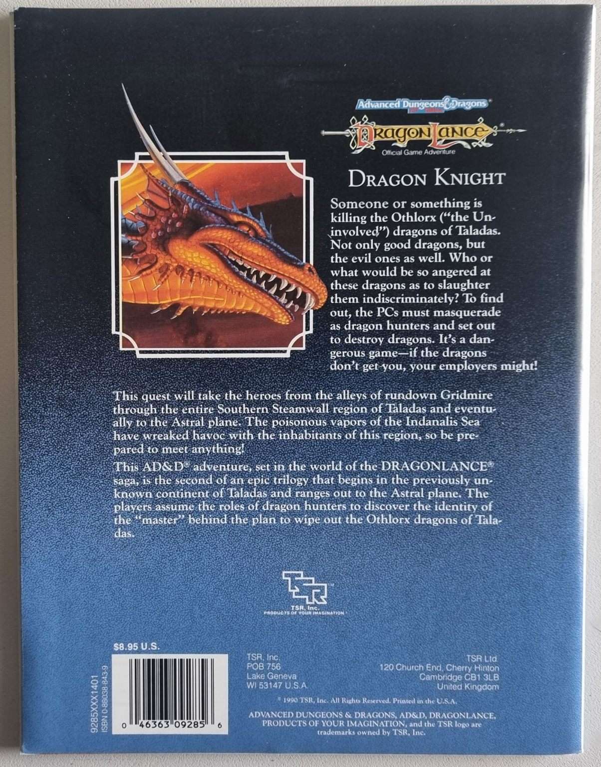 Advanced Dungeons and Dragons - Dragonlance - Dragon Knight  (DLA2 9285) Default Title