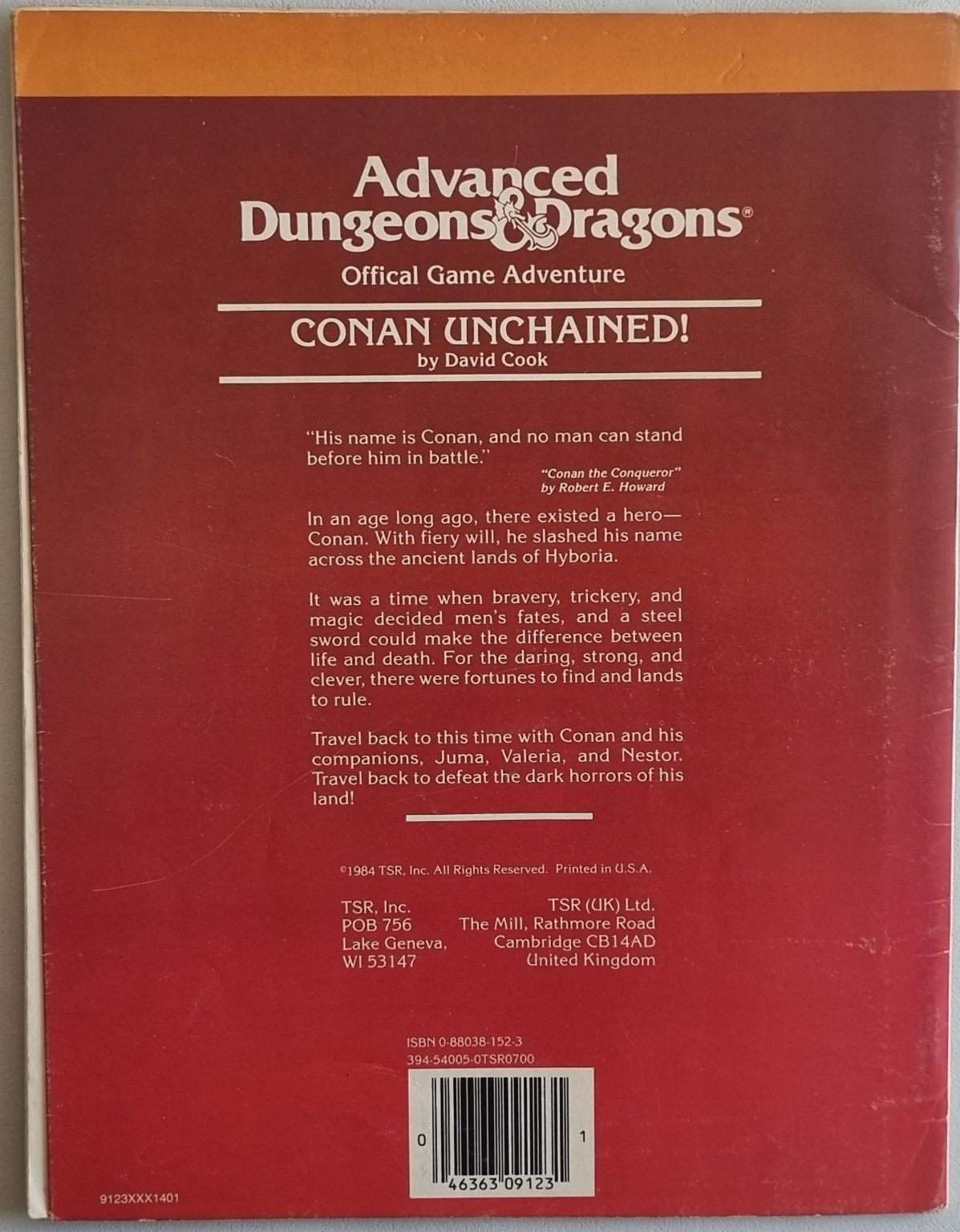Advanced Dungeons and Dragons Module - Conan Unchained! (CB1 9123) Default Title