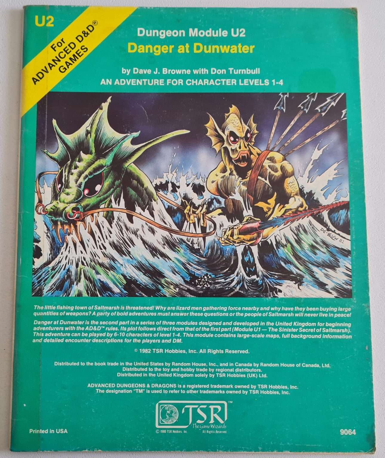 Advanced Dungeons and Dragons Module - Danger at Dunwater U2