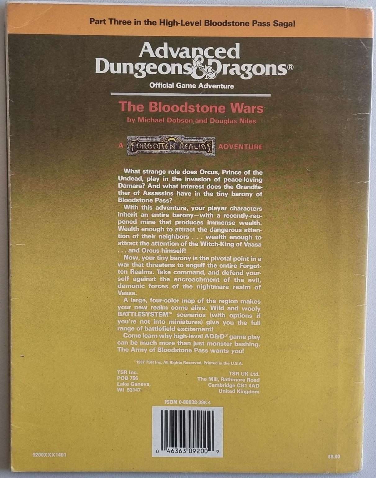 Advanced Dungeons and Dragons Module - The Bloodstone Wars (H3 9200) Default Title