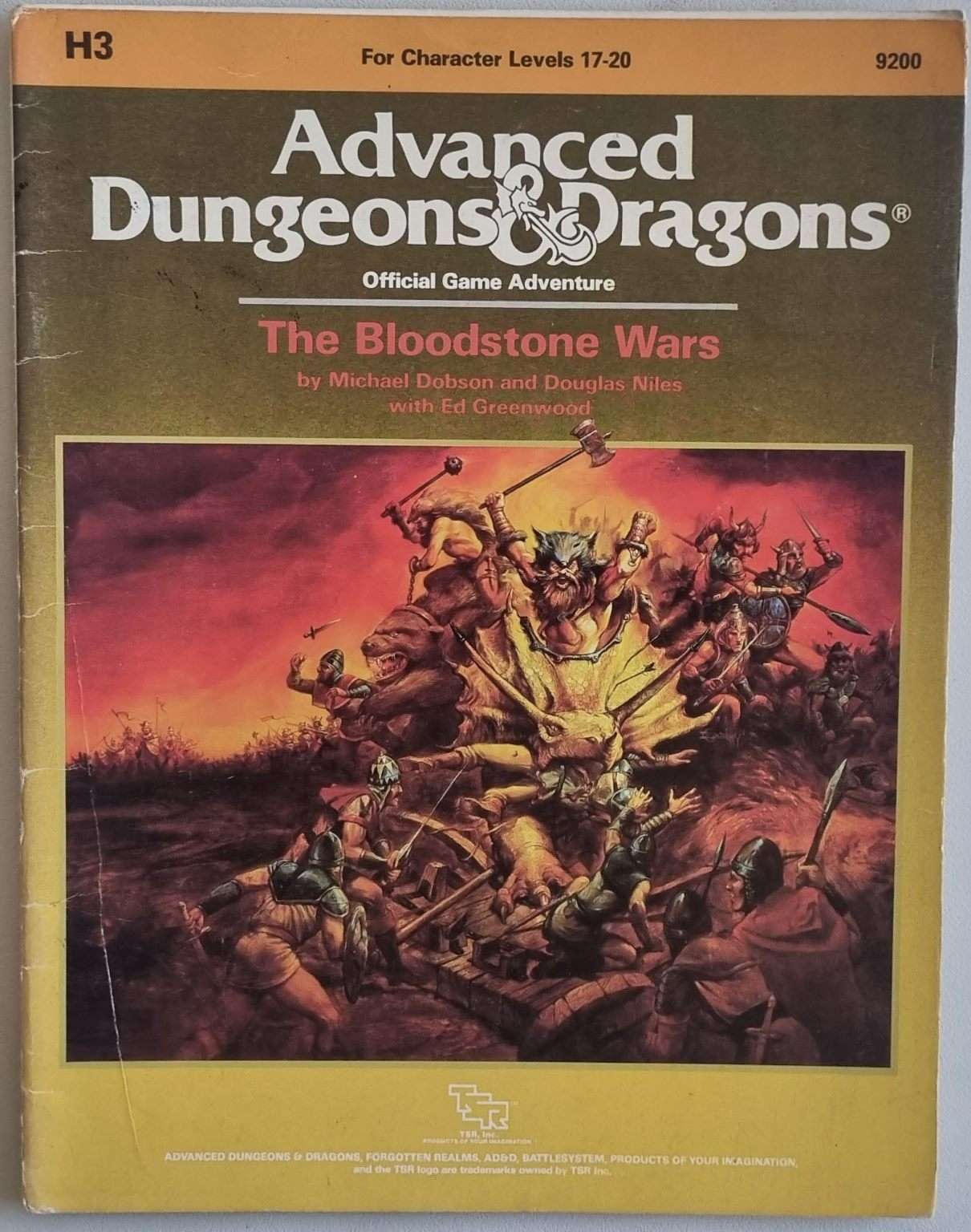 Advanced Dungeons and Dragons Module - The Bloodstone Wars H3 9200