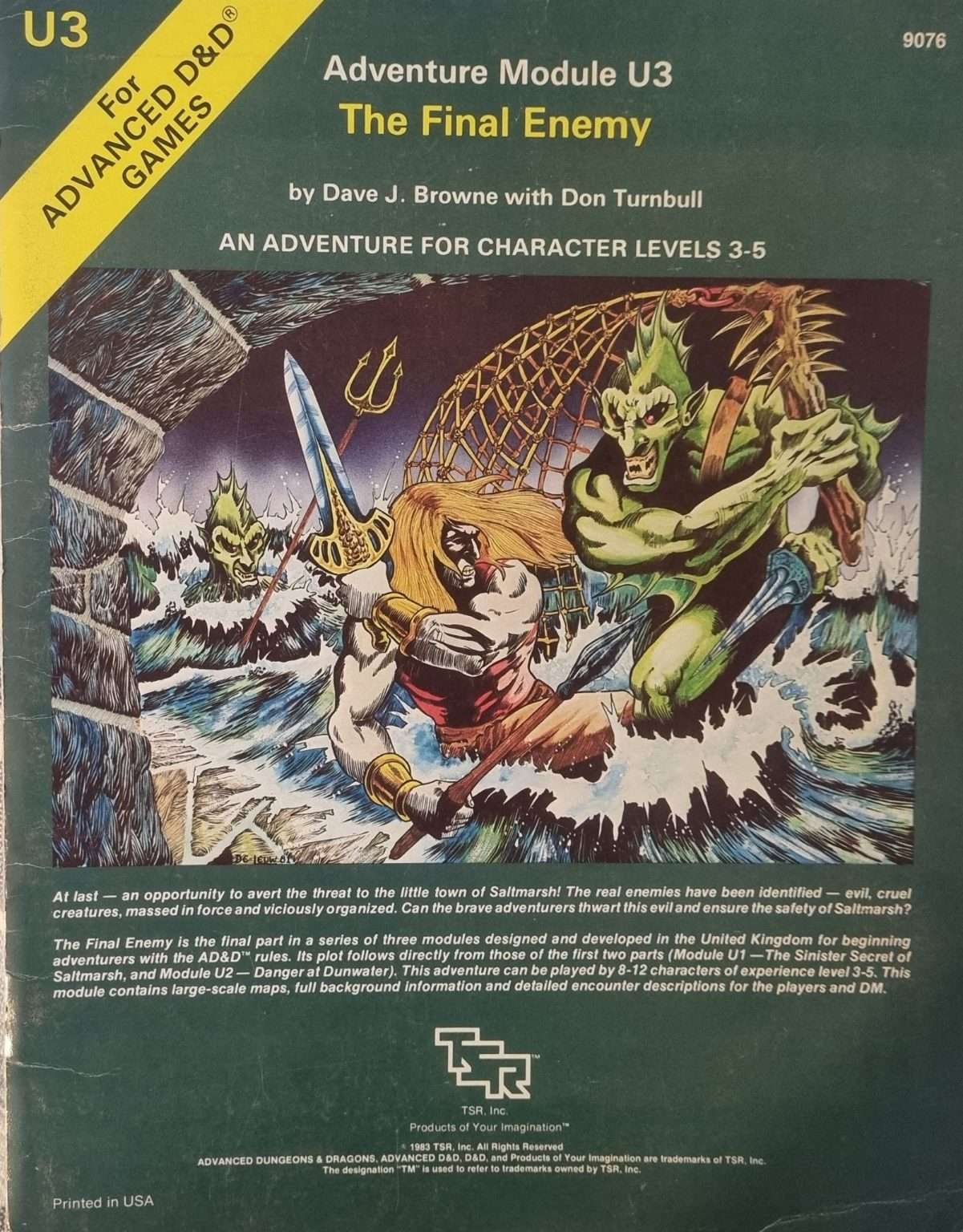 Advanced Dungeons and Dragons Module - The Final Enemy U3