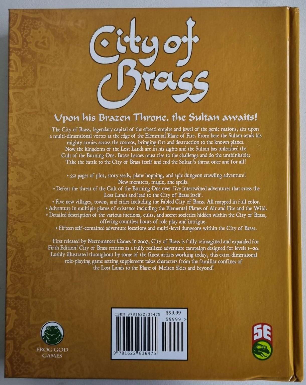 City of Brass: D&D 5th Edition (5e) Frog God Games Default Title