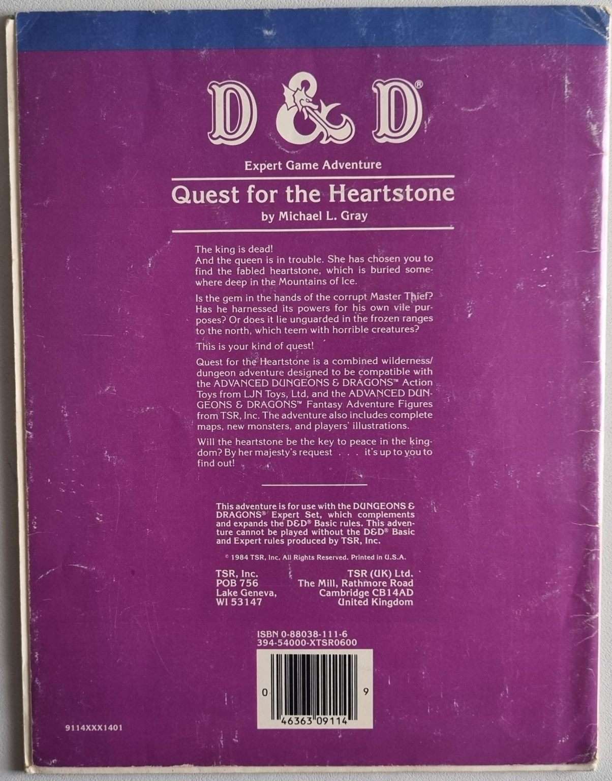 D&D Expert Set Game Adventure - Quest for the Heartstone (XL-1 9114) Default Title