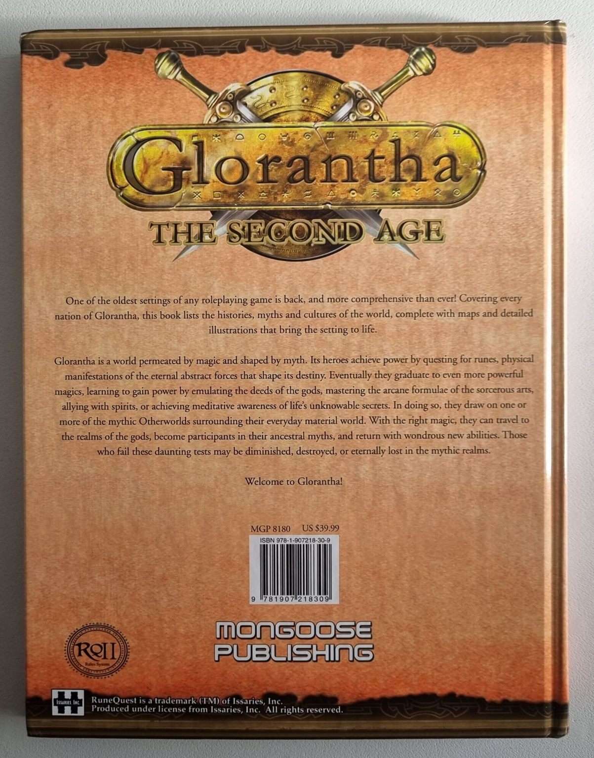 Glorantha The Second Age - Core Rule Book - Role Playing Game
