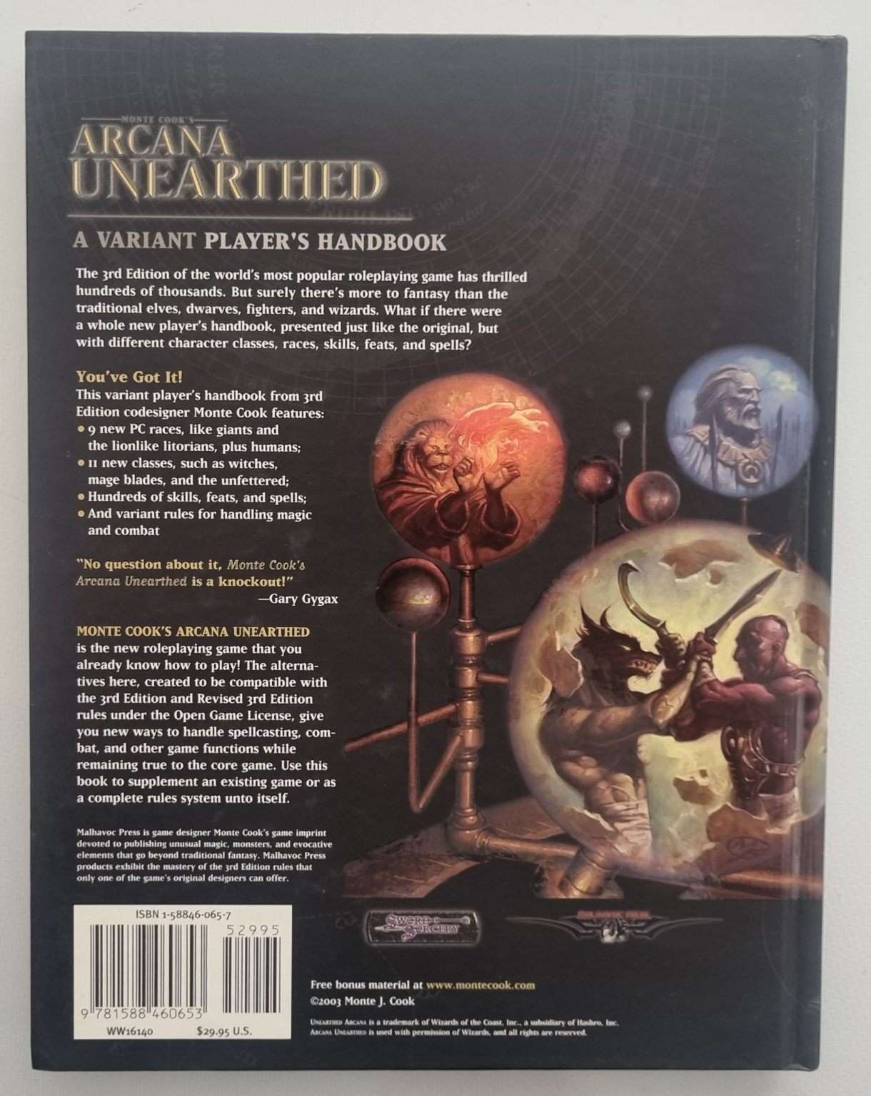 Monte Cook's Arcana Unearthed - A Variant Player's Handbook (Sword & Sorcery) Default Title