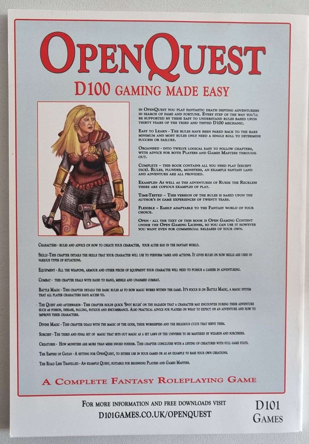 OpenQuest Roleplaying Game 1st Edition (D101 Games) Default Title