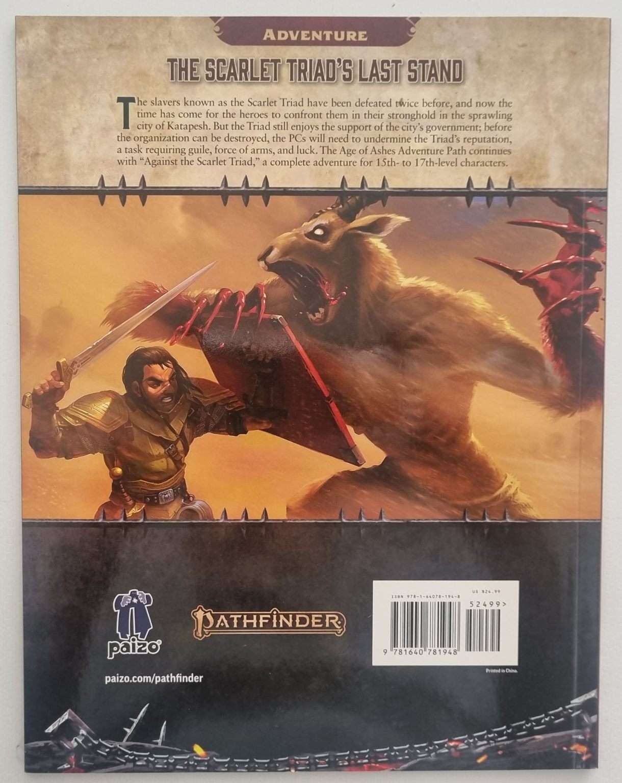 Pathfinder: Age of Ashes: Against the Scarlet Triad - Second Edition (2e) Default Title