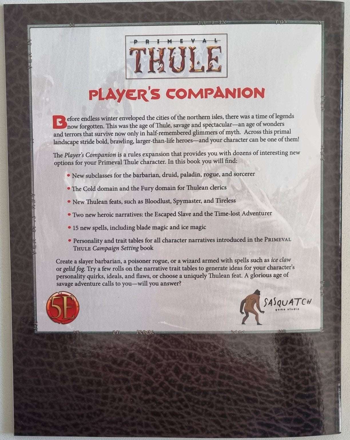 Primeval Thule Player's Companion - D&D 5th Edition 5e