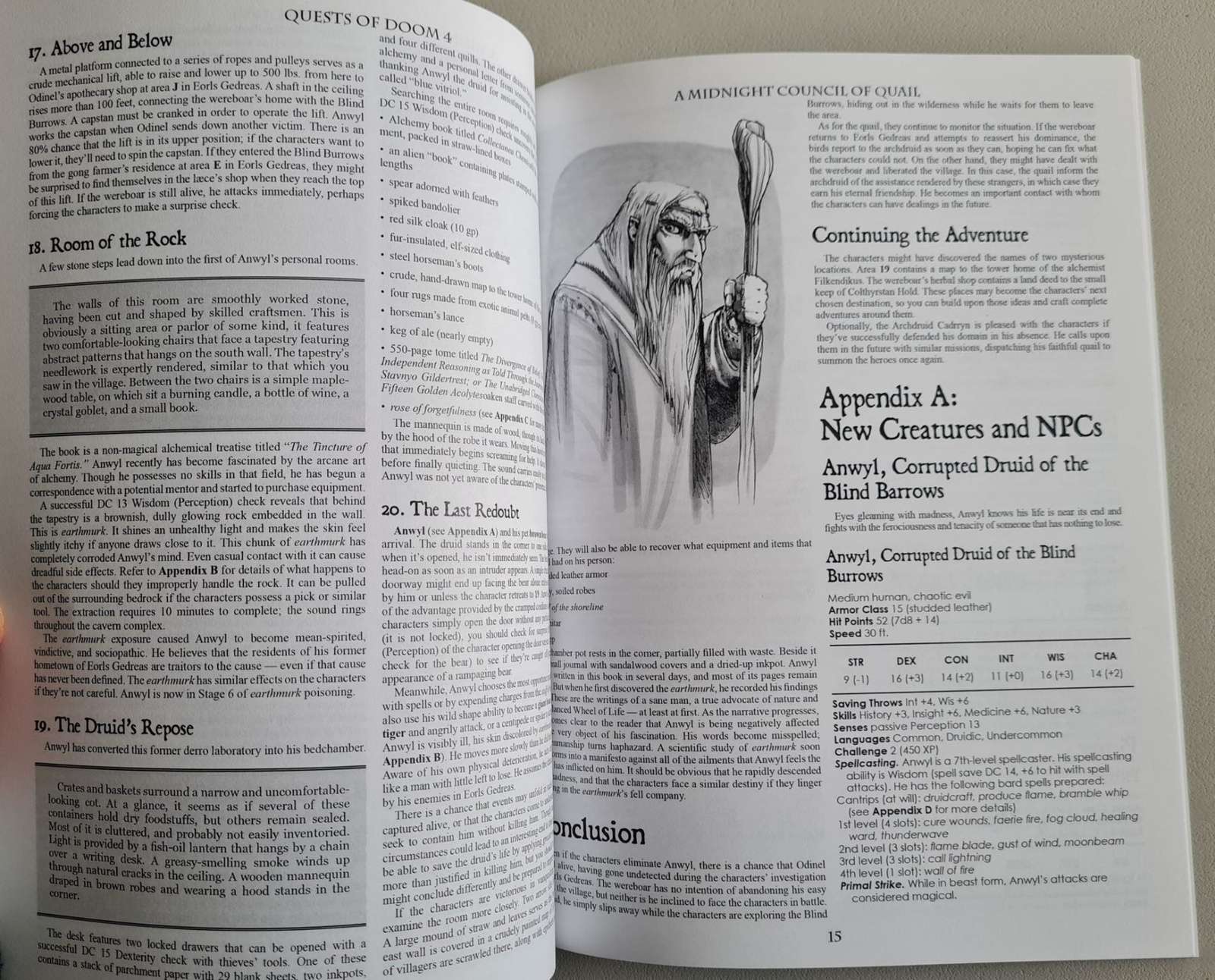 Quests of Doom 4: A Midnight Council of Quail - D&D 5th Edition 5e